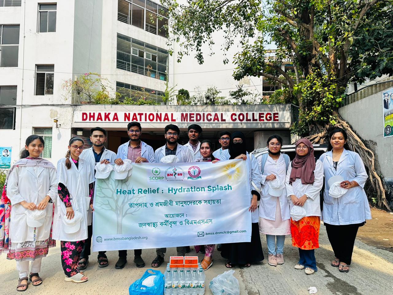 BMSS Dhaka National Medical College Local Committee Tackles Heatwave Risks with “Heat Relief: Hydration Splash” Initiative