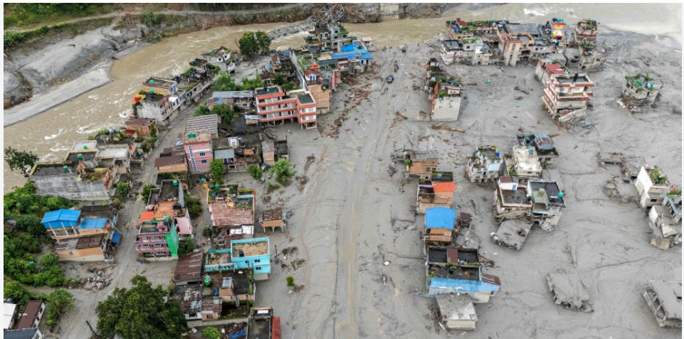 A drone view of Nepal recent disaster 